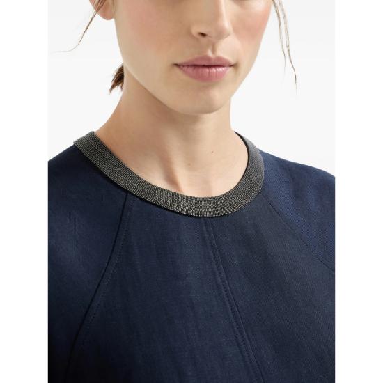 26SS 브루넬로 쿠치넬리 미디 원피스 MH126AHB51 C4224 BLUE - BRUNELLO CUCINELLI