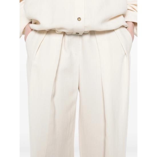 26SS 브루넬로 쿠치넬리 팔라초 팬츠 MH126P8512 C579 WHITE - BRUNELLO CUCINELLI