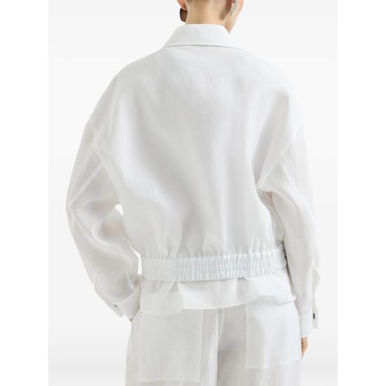 26SS 브루넬로 쿠치넬리 봄버 자켓 MQ986EJ706 C001 WHITE - BRUNELLO CUCINELLI