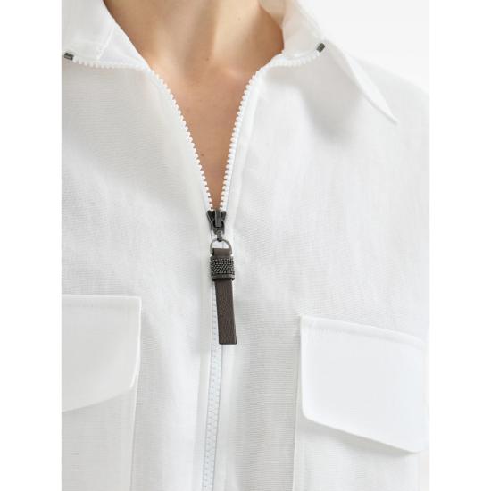 26SS 브루넬로 쿠치넬리 봄버 자켓 MQ986EJ706 C001 WHITE - BRUNELLO CUCINELLI