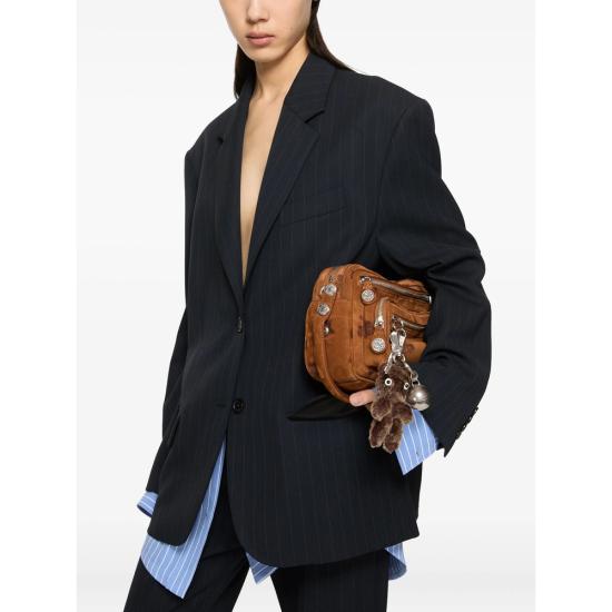 26SS 아크네 스튜디오 키링 C80236 CHOCO BROWN - ACNE STUDIOS