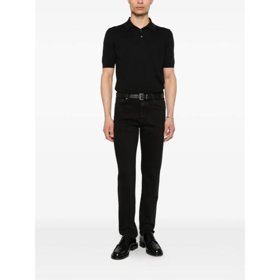 26SS 페델리 폴로 티셔츠 MU0D5910 36 BLACK - FEDELI