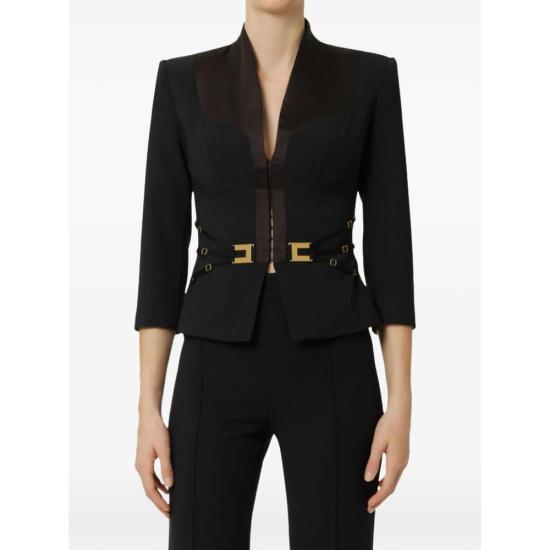 26SS 엘리자베타프랜치 수트 자켓 GI20261E2 110 BLACK BROWN - ELISABETTA FRANCHI