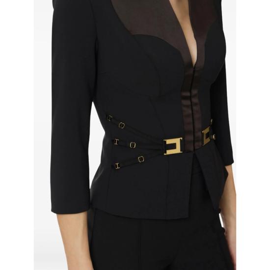 26SS 엘리자베타프랜치 수트 자켓 GI20261E2 110 BLACK BROWN - ELISABETTA FRANCHI