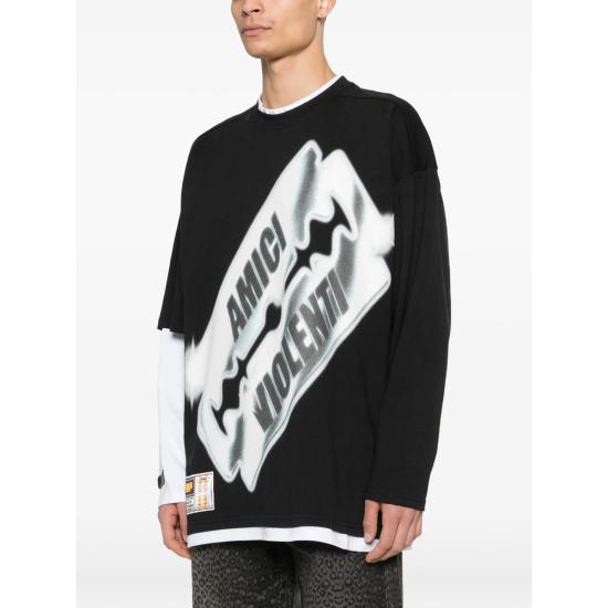 26SS 피디에프 스웨터 DFM54039 TJ101 BLADE BLACK WHITE - PDF