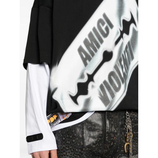 26SS 피디에프 스웨터 DFM54039 TJ101 BLADE BLACK WHITE - PDF