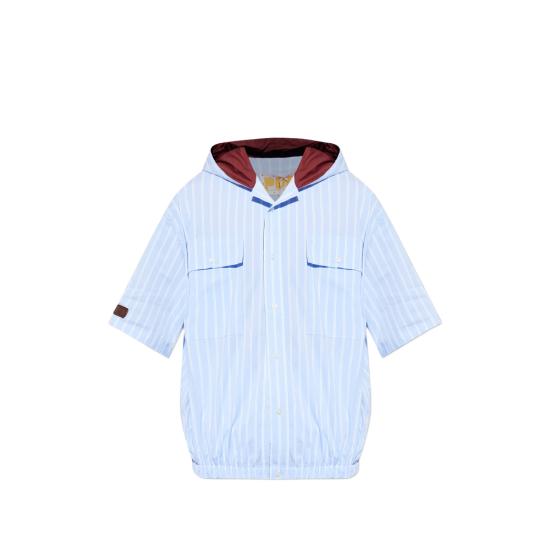26SS 피디에프 셔츠 DFM06003 TS060 AZBRD BLUE WHITE