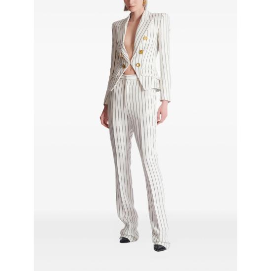 26SS 발망 수트 자켓 GF1SM340 VI61 GPP WHITE BLACK - BALMAIN