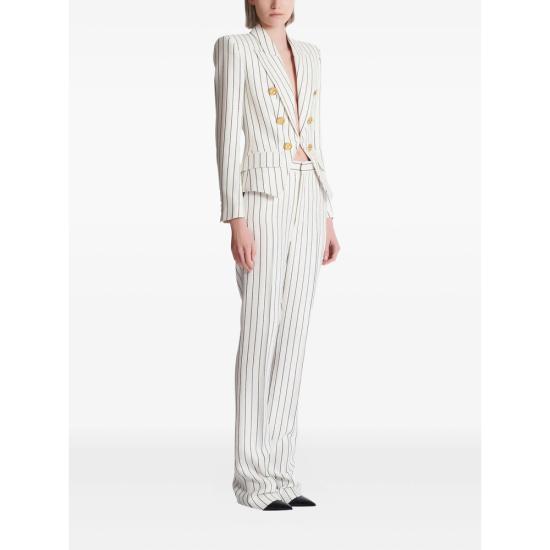 26SS 발망 수트 자켓 GF1SM340 VI61 GPP WHITE BLACK - BALMAIN