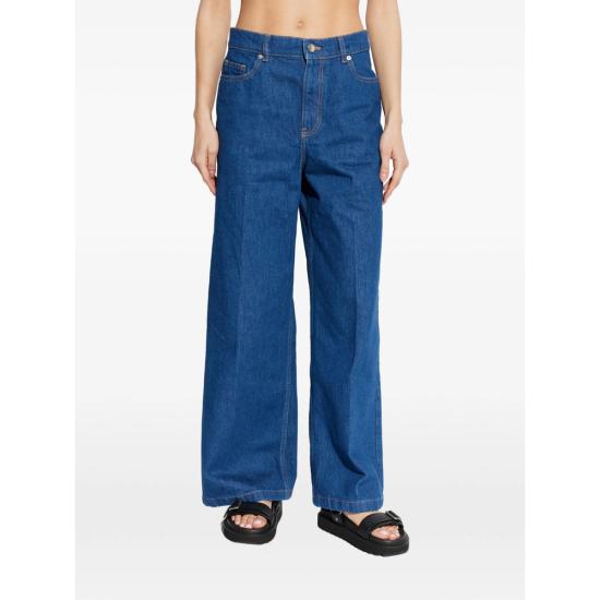 26SS 메종키츠네 데님 팬츠 QW01102WD4023 WAIND BLUE - MAISON KITSUNE