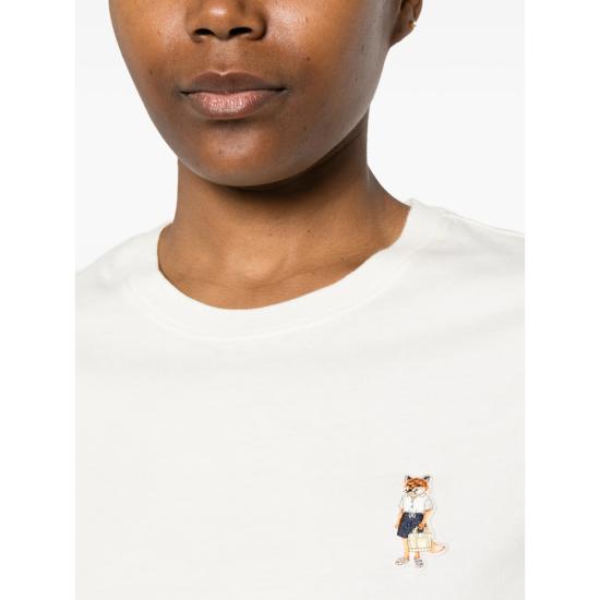 26SS 메종키츠네 드레스드 폭스 베이비 티셔츠 QW00113KJ7026 DOVE NEUTRALS - MAISON KITSUNE