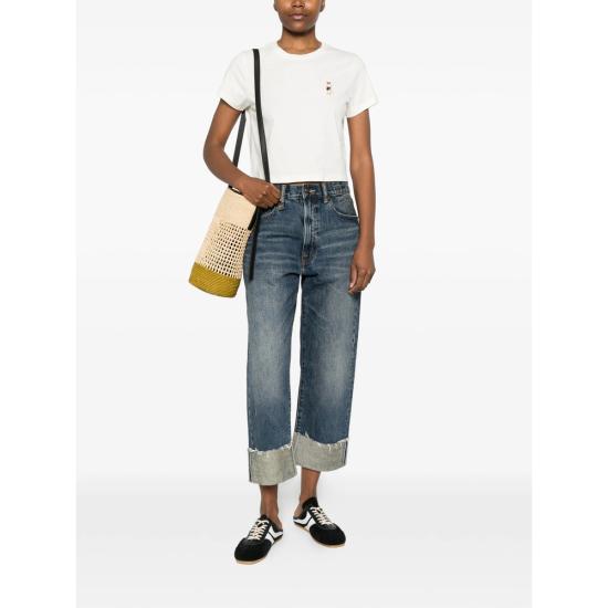 26SS 메종키츠네 드레스드 폭스 베이비 티셔츠 QW00113KJ7026 DOVE NEUTRALS - MAISON KITSUNE