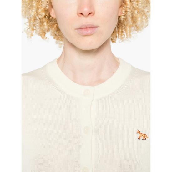 26SS 메종키츠네 베이비 폭스 메리노 레귤러 가디건 PW00502KT1181 PUECR NEUTRALS - MAISON KITSUNE