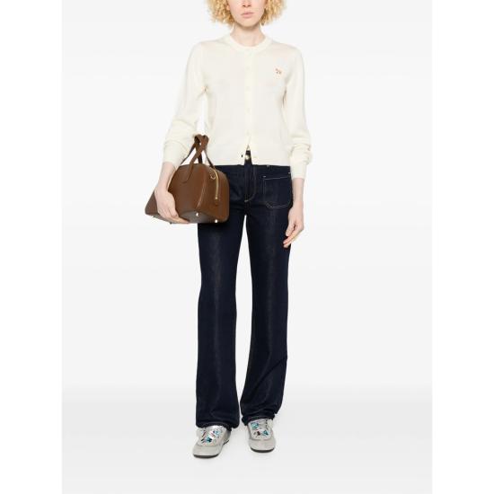 26SS 메종키츠네 베이비 폭스 메리노 레귤러 가디건 PW00502KT1181 PUECR NEUTRALS - MAISON KITSUNE