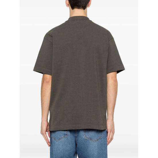 26SS 메종키츠네 폴로 티셔츠 QM00201KP0001 BELUG BROWN - MAISON KITSUNE