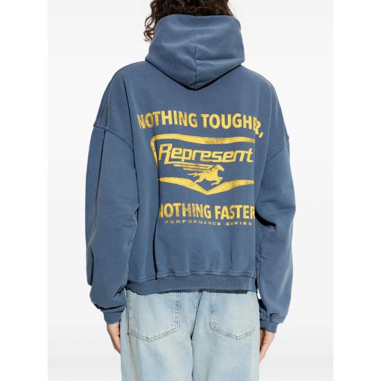 26SS 리프레젠트 후드 티셔츠 MLM100611 10 INDIG BLUE - REPRESENT