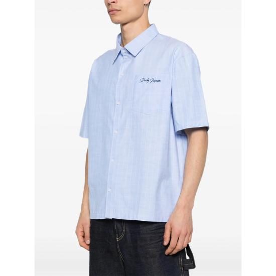 26SS 데일리 페이퍼 셔츠 2610036 SCRIPT BLUE BLUE WHITE - DAILY PAPER