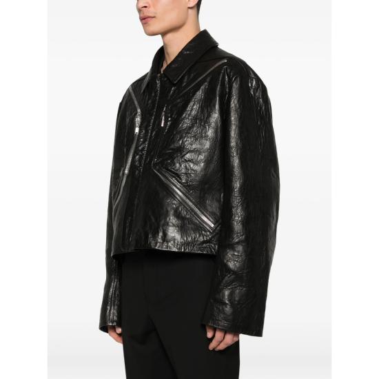 26SS 릭 오웬스 바이커 자켓 RU01F2795 LBE 09 BLACK - RICK OWENS