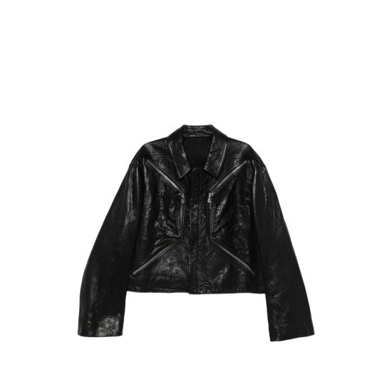 26SS 릭 오웬스 바이커 자켓 RU01F2795 LBE 09 BLACK