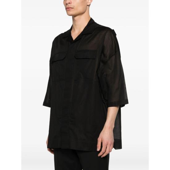 26SS 릭 오웬스 셔츠 RU01F2298 CV 09 BLACK - RICK OWENS