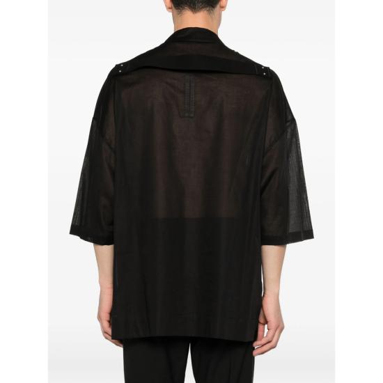 26SS 릭 오웬스 셔츠 RU01F2298 CV 09 BLACK - RICK OWENS