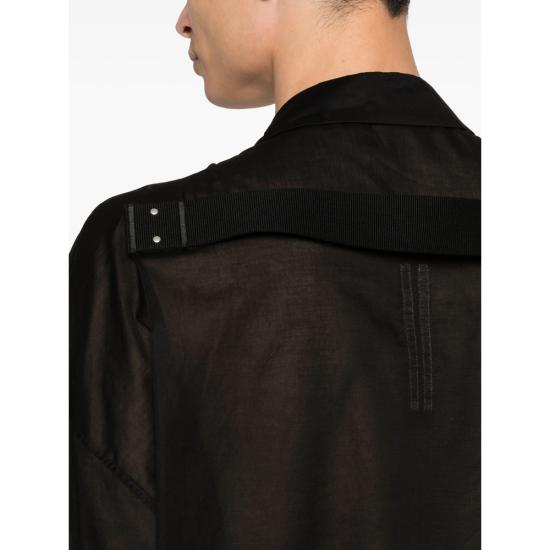26SS 릭 오웬스 셔츠 RU01F2298 CV 09 BLACK - RICK OWENS