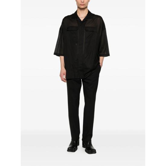 26SS 릭 오웬스 셔츠 RU01F2298 CV 09 BLACK - RICK OWENS