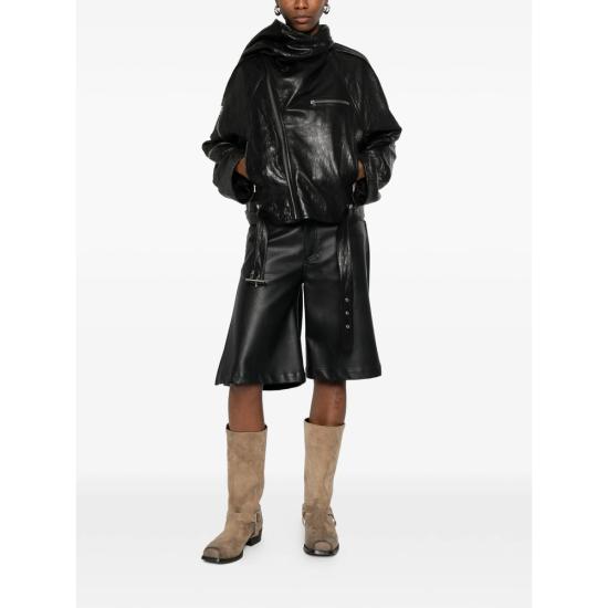 26SS 릭 오웬스 가죽 자켓 RP01F6716 LBE 09 BLACK - RICK OWENS