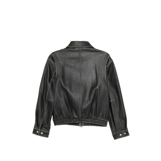 26SS 던스트 가죽 자켓 UDJU6A105G3 BLACK - DUNST
