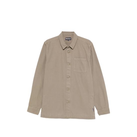 26SS 바버 워시드 코튼 오버셔츠 MOS0281 OL72 GREEN