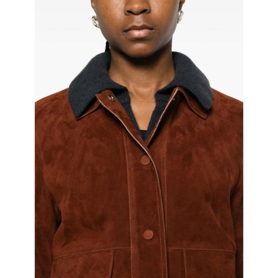 26SS 이브살로몬 가죽 자켓 26EY21955APAV A6089 BROWN - YVES SALOMON