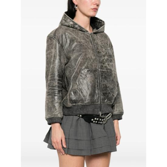 26SS 알렉산더 왕 가죽 자켓 1WC2262731 051A GREY - ALEXANDER WANG