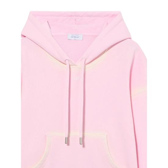 26SS 오프화이트 후드 티셔츠 2BB058S26FL E002 W663 PINK - OFF WHITE