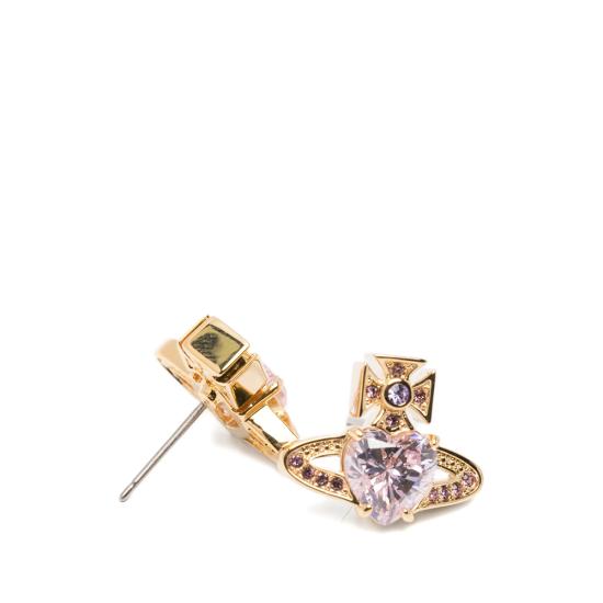 26SS 비비안웨스트우드 이어링 6201031T 02R978 R978 GOLD PINK - VIVIENNE WESTWOOD