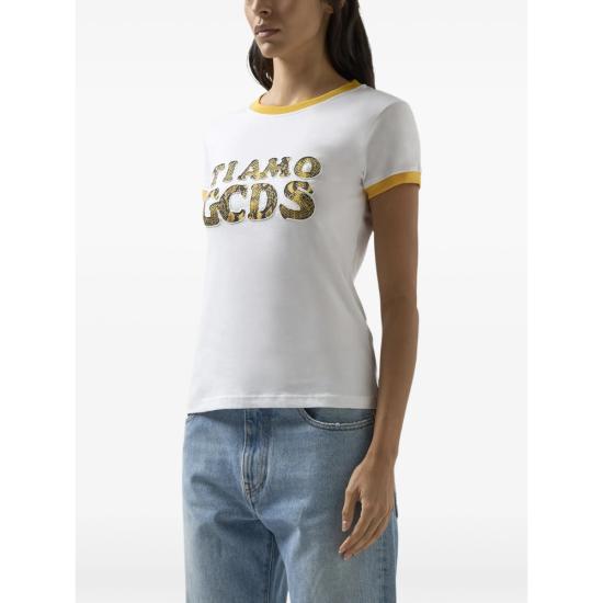 26SS 지씨디에스 탑 C1WBQC096J079 WHYEL WHITE - GCDS