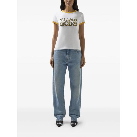 26SS 지씨디에스 탑 C1WBQC096J079 WHYEL WHITE - GCDS