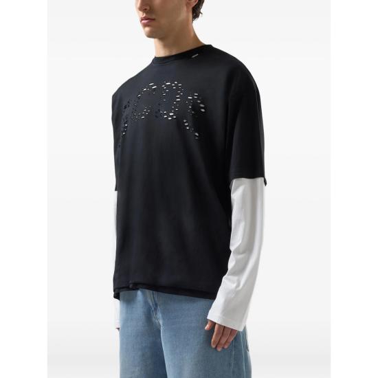 26SS 지씨디에스 탑 C1MBQC077J080 BLKWH BLACK WHITE - GCDS