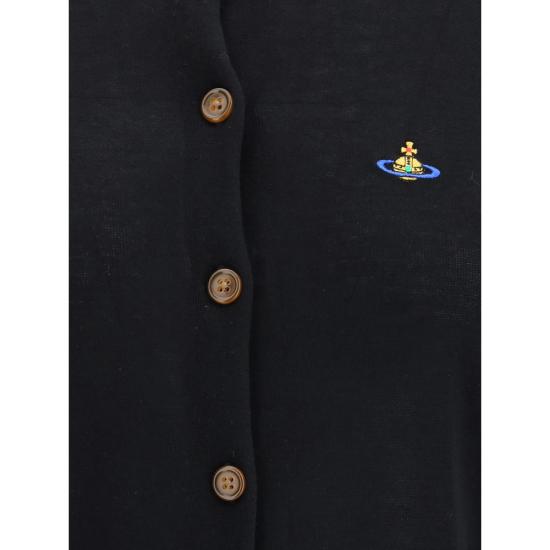 26SS 비비안웨스트우드 베아 크롭드 가디건 1803002U Y003F N401 BLACK - VIVIENNE WESTWOOD