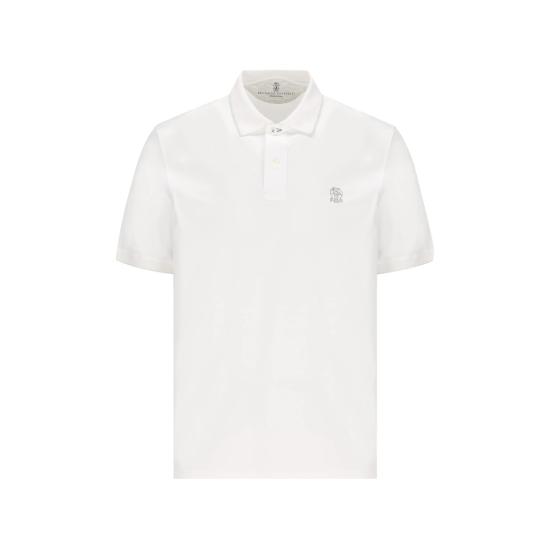 26SS 브루넬로 쿠치넬리 폴로 티셔츠 M0B139779G CW787 WHITE