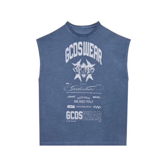 26SS 지씨디에스 민소매 티셔츠 C1WWQC099J079 BLUE