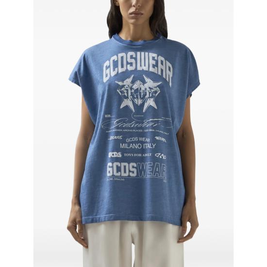 26SS 지씨디에스 민소매 티셔츠 C1WWQC099J079 BLUE - GCDS