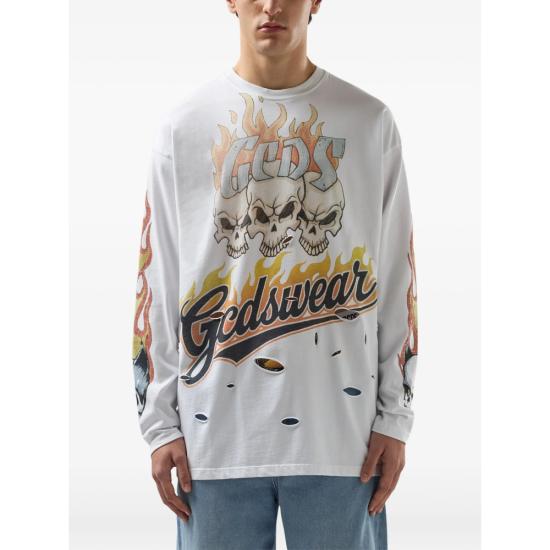 26SS 지씨디에스 탑 C1MWQC060J079 BOYEL WHITE - GCDS