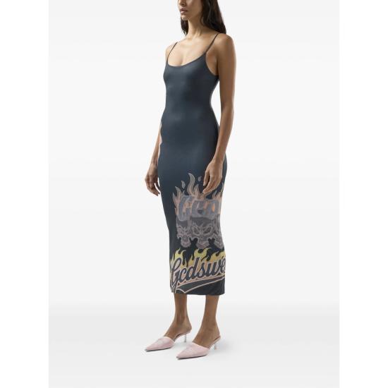 26SS 지씨디에스 원피스 C1WWQB025J036 BKYEL BLACK - GCDS