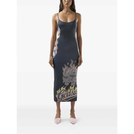 26SS 지씨디에스 원피스 C1WWQB025J036 BKYEL BLACK - GCDS