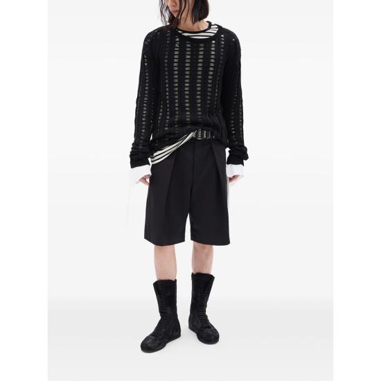 26SS 앤 드뮐미스터 숏팬츠 B0013736 FA709 099 BLACK - ANN DEMEULEMEESTER