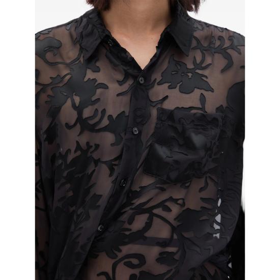 26SS 앤 드뮐미스터 셔츠 B0013132 FA715 099 BLACK - ANN DEMEULEMEESTER