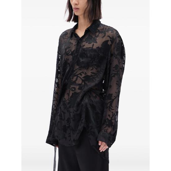 26SS 앤 드뮐미스터 셔츠 B0013132 FA715 099 BLACK - ANN DEMEULEMEESTER