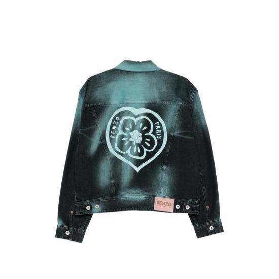 26SS 겐조 데님 자켓 FG55DV3146K7 62 GREEN BLACK - KENZO