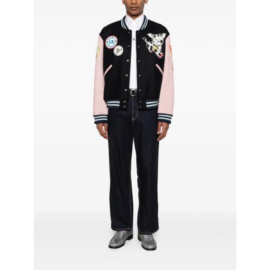 26SS 겐조 봄버 자켓 FG55BL1839ON 76 BLUE PINK - KENZO