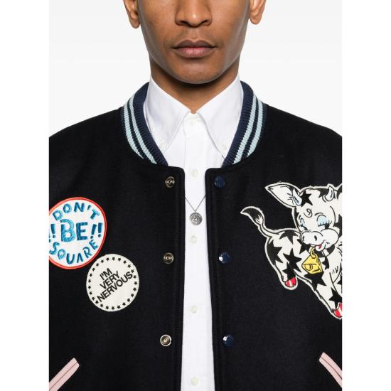 26SS 겐조 봄버 자켓 FG55BL1839ON 76 BLUE PINK - KENZO